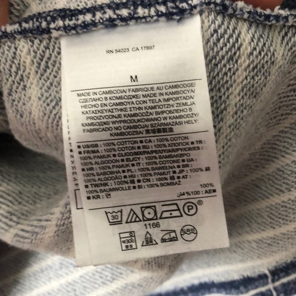 Banana Republic Pullover Striped Sweater Blue Sz Medium - Picture 7 of 7